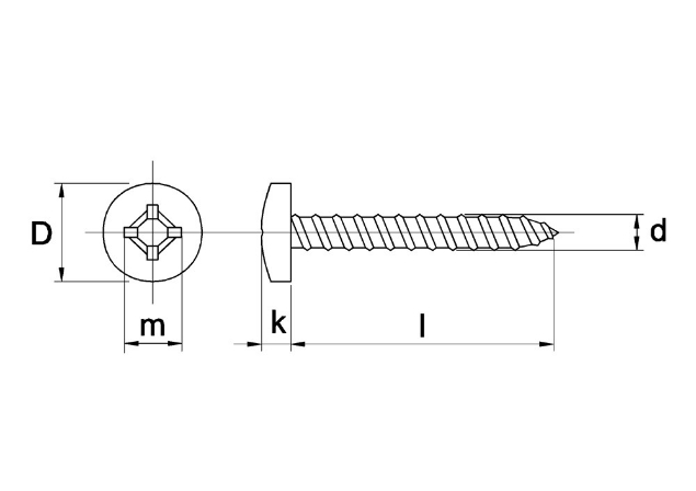 Afbeeldingen van Plaatschroef cilinderkop phillips DIN 7981C, rvs A2