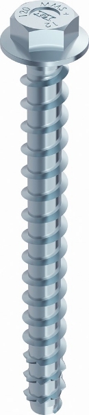 Afbeeldingen van Schroefanker zeskantkop met aangeperste ring verzinkt blauw