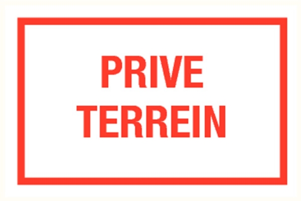 Afbeeldingen van Pikt-o-norm Tekstbord prive terrein