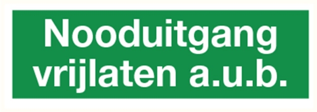 Afbeeldingen van Pikt-o-norm Pictogram nooduitgang vrijlaten a.u.b.
