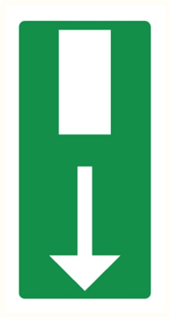 Afbeeldingen van Pikt-o-norm Pictogram nooduitgang verticaal