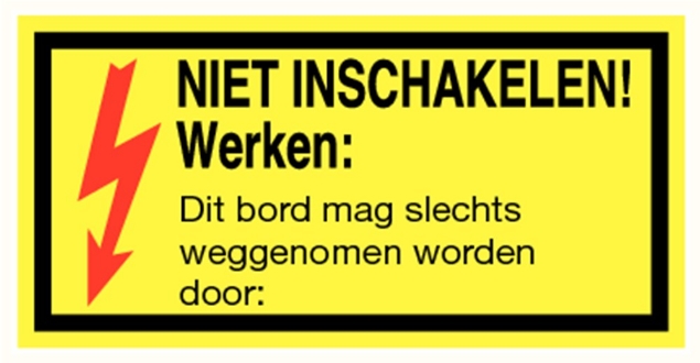 Afbeeldingen van Pikt-o-norm Tekstbord niet inschakelen! werken
