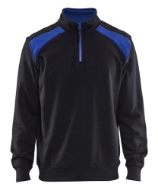 Afbeeldingen van Sweatshirt Bi-Colour met halve rits