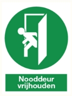 Afbeeldingen van Pikt-o-norm Pictogram nooddeur vrijhouden