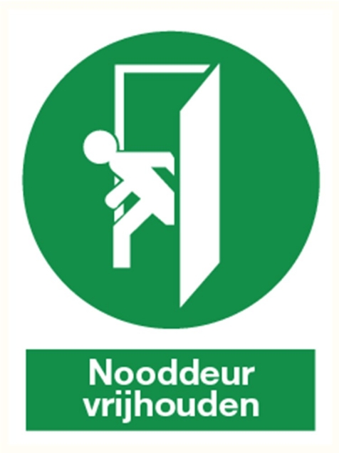 Afbeeldingen van Pikt-o-norm Pictogram nooddeur vrijhouden