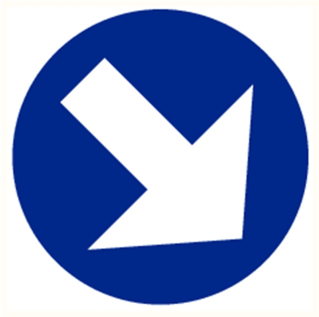 Afbeeldingen van Pikt-o-norm Pictogram verplichte richting