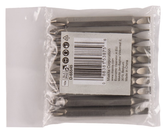 Afbeeldingen van Makita Dub.bit PH2-SL5 65mm navul 10s D-65545