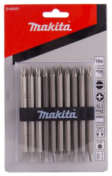 Afbeeldingen van Makita Dub.bit PH2-SL5 110mm 10 stuks D-65551