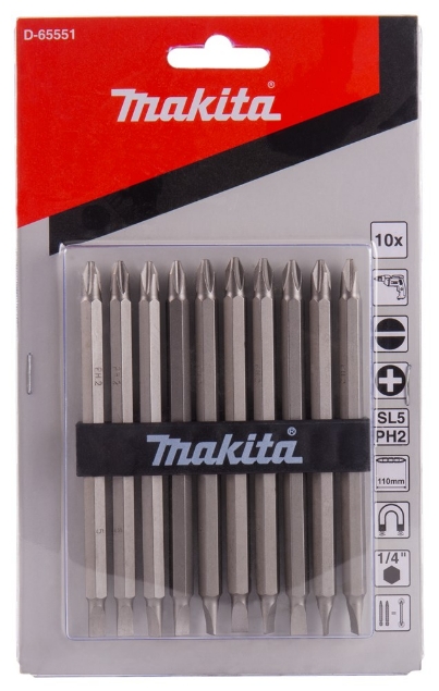 Afbeeldingen van Makita Dub.bit PH2-SL5 110mm 10 stuks D-65551