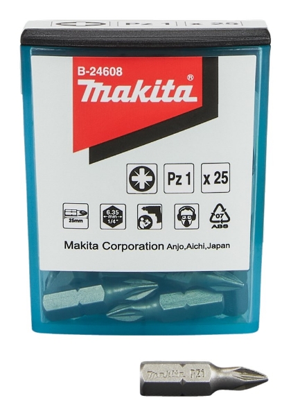 Afbeeldingen van Makita Schroefbit PZ1x25 25stk B-24608