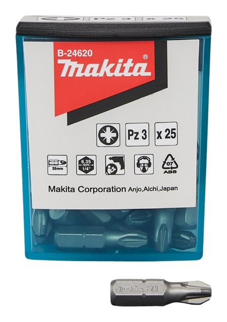 Afbeeldingen van Makita Schroefbit PZ3x25mm 25stk B-24620