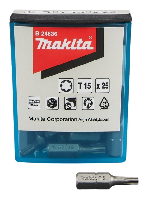 Afbeeldingen van Makita Schroefbit T15x25 25stk B-24636