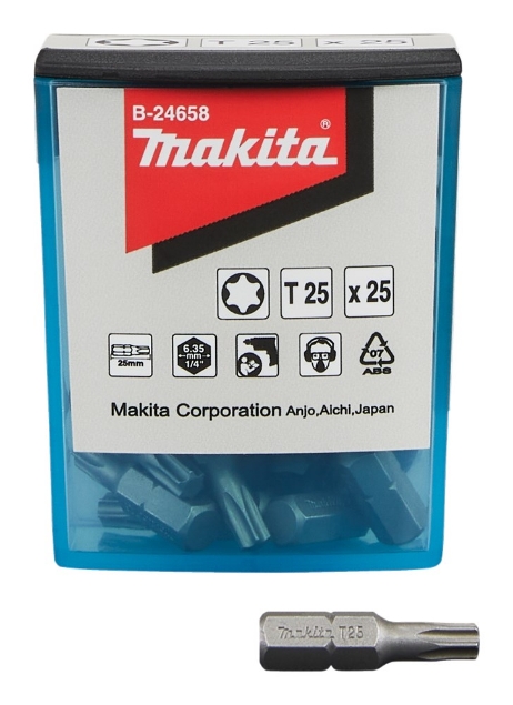 Afbeeldingen van Makita Schroefbit T25x25 25stk B-24658