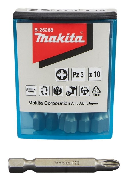Afbeeldingen van Makita Schroefbit PZ3x50 10stk B-26288