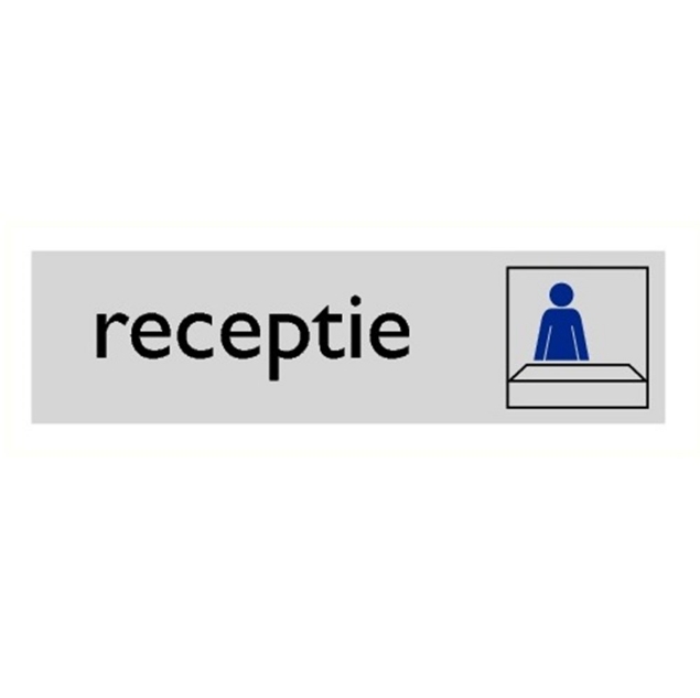 Afbeeldingen van Pikt-o-norm Pictogram receptie alulook PVC 165x45mm