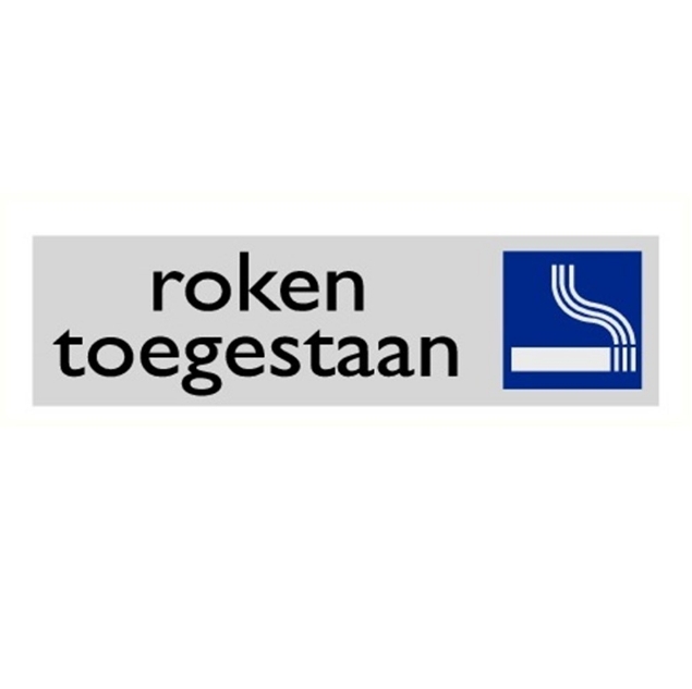 Afbeeldingen van Pikt-o-norm Pictogram roken toegestaan alulook PVC 165x45mm