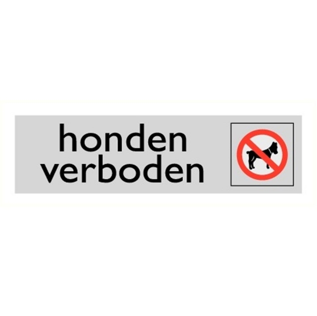 Afbeeldingen van Pikt-o-norm Pictogram honden verboden alulook PVC 165x45mm