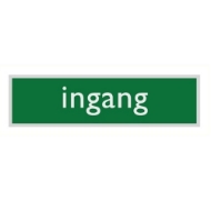 Afbeeldingen van Pikt-o-norm Pictogram ingang alulook PVC 165x45mm