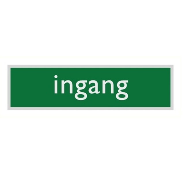 Afbeeldingen van Pikt-o-norm Pictogram ingang alulook PVC 165x45mm