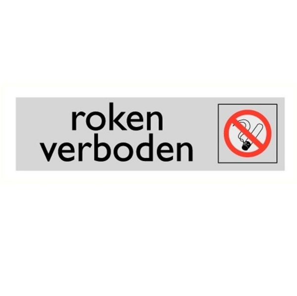 Afbeeldingen van Pikt-o-norm Pictogram roken verboden alulook PVC 165x45mm