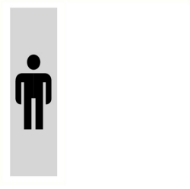 Afbeeldingen van Pikt-o-norm Pictogram heren verticaal alulook PVC 165x45mm