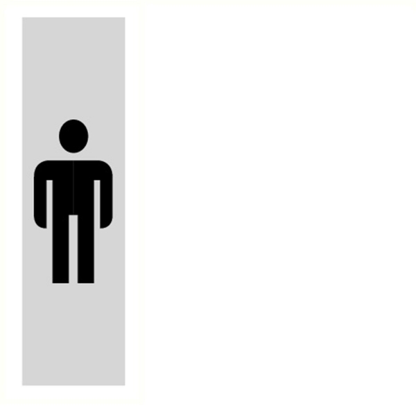 Afbeeldingen van Pikt-o-norm Pictogram heren verticaal alulook PVC 165x45mm