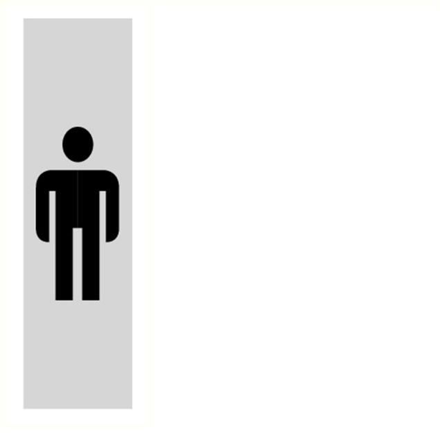 Afbeeldingen van Pikt-o-norm Pictogram heren verticaal alulook PVC 165x45mm