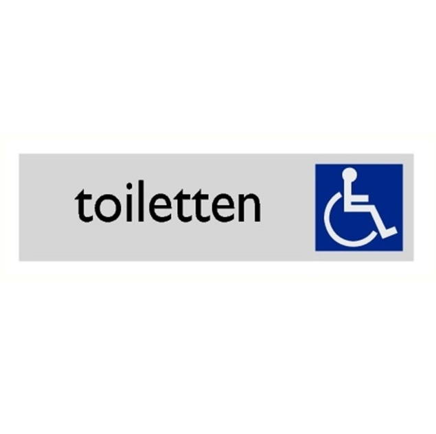 Afbeeldingen van Pikt-o-norm Pictogram toiletten mindervalide alulook PVC 165x45mm