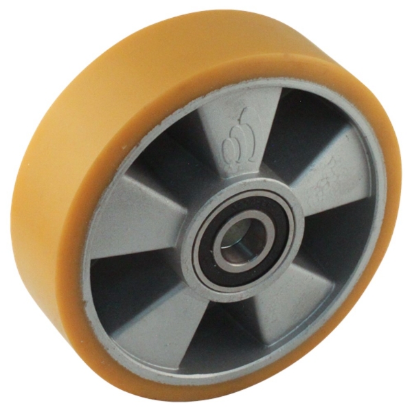 Afbeeldingen van Transportwiel (los) met aluminium velg, PU band ± 94 shore A