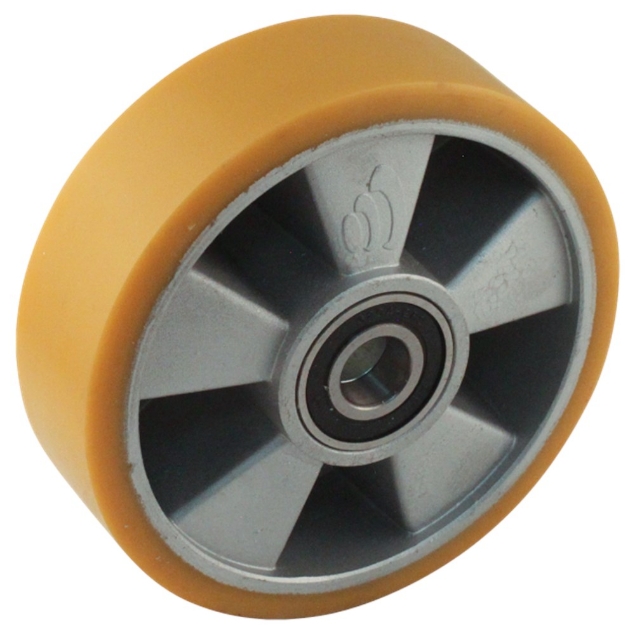 Afbeeldingen van Transportwiel (los) met aluminium velg, PU band ± 94 shore A