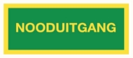 Afbeeldingen van Pikt-o-norm Pictogram nooduitgang tekst