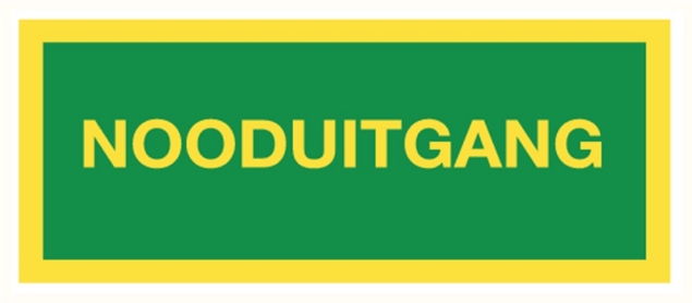 Afbeeldingen van Pikt-o-norm Pictogram nooduitgang tekst