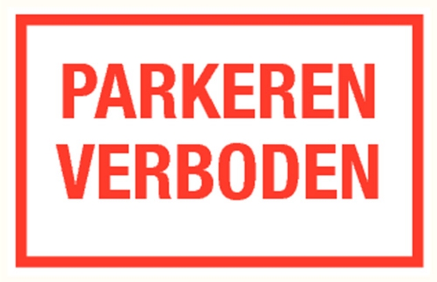 Afbeeldingen van Pikt-o-norm Tekstbord parkeren verboden