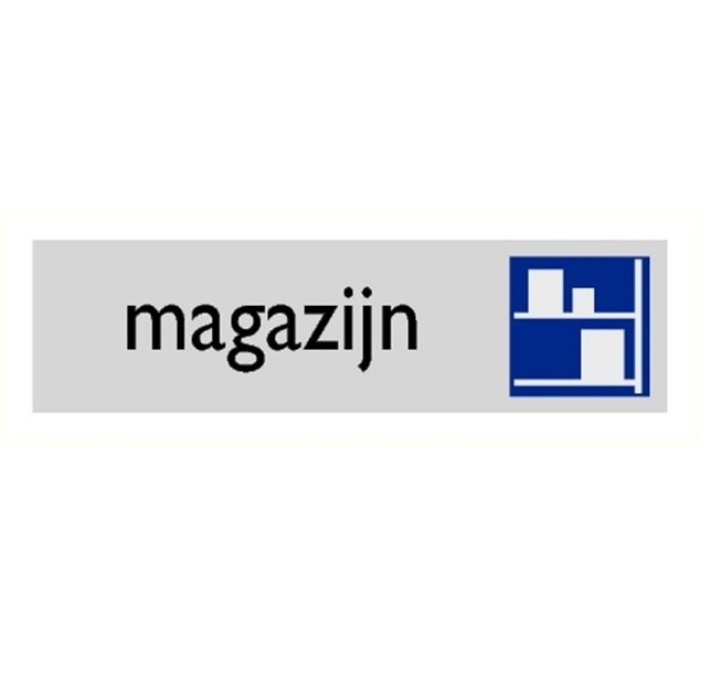 Afbeeldingen van Pikt-o-norm Pictogram magazijn alulook PVC 165x45mm