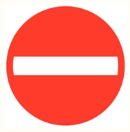 Afbeeldingen van Pikt-o-norm Pictogram verboden in te rijden