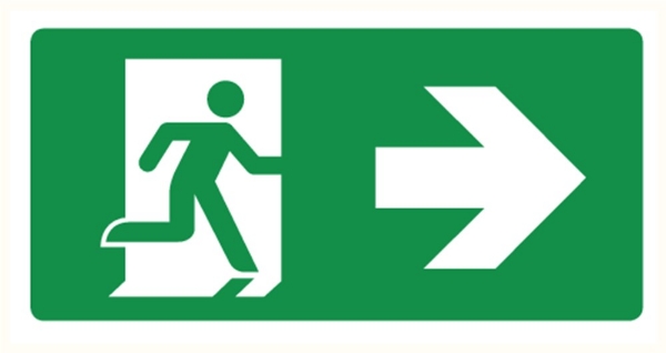 Afbeeldingen van Pikt-o-norm Pictogram nooduitgang rechts