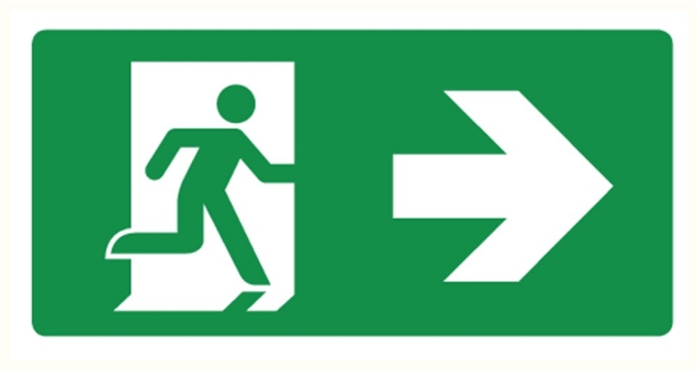 Afbeeldingen van Pikt-o-norm Pictogram nooduitgang rechts