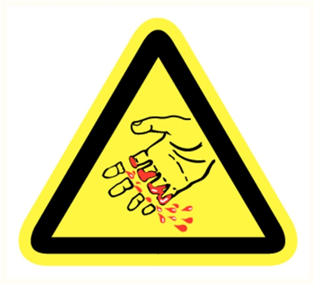 Afbeeldingen van Pikt-o-norm Pictogram snijden vingers