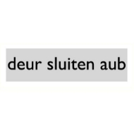 Afbeeldingen van Pikt-o-norm Pictogram deur sluiten aub. alulook PVC 165x45mm