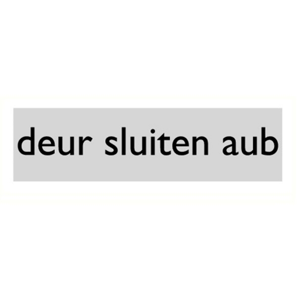 Afbeeldingen van Pikt-o-norm Pictogram deur sluiten aub. alulook PVC 165x45mm