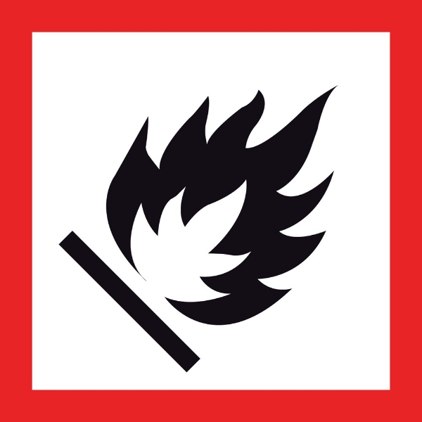 Afbeeldingen van Pikt-o-norm Pictogram GHS ontvlambare stoffen ruitvorm