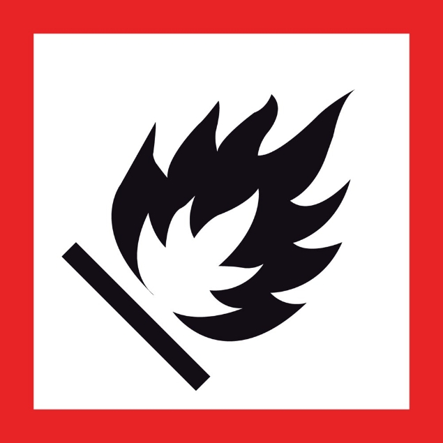 Afbeeldingen van Pikt-o-norm Pictogram GHS ontvlambare stoffen ruitvorm