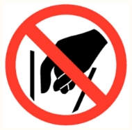 Afbeeldingen van Pikt-o-norm Pictogram verboden in te grijpen