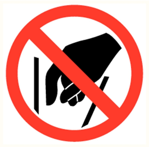 Afbeeldingen van Pikt-o-norm Pictogram verboden in te grijpen
