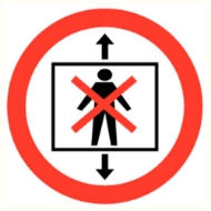 Afbeeldingen van Pikt-o-norm Pictogram lift verboden voor personen