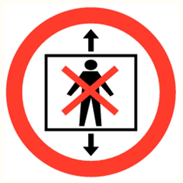Afbeeldingen van Pikt-o-norm Pictogram lift verboden voor personen