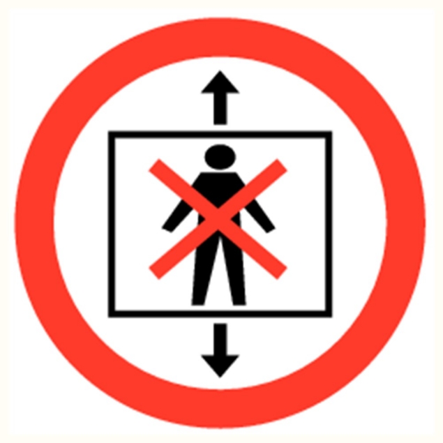 Afbeeldingen van Pikt-o-norm Pictogram lift verboden voor personen