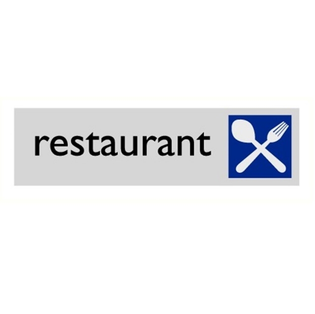 Afbeeldingen van Pikt-o-norm Pictogram restaurant alulook PVC 165x45mm