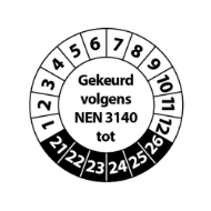 Afbeeldingen van Pikt-o-norm Keuringssticker NEN 3140