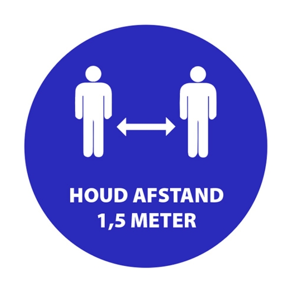 Afbeeldingen van ATV Safety Pictogram houd 1,5m afstand